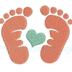 7 sizes Baby feet Embroidery Design - Newborn Embroidery Pattern - Machine embroidery digital dowload file - INSTANT DOWNLOAD