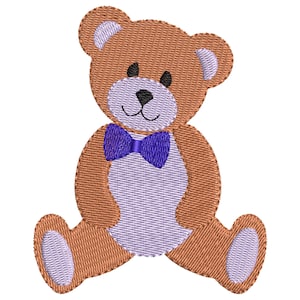 Babyjongen beer borduurontwerp - dier borduurontwerp, mini gevuld schattig ontwerp, machineborduurontwerp, INSTANT DOWNLOAD, 5 SIZE