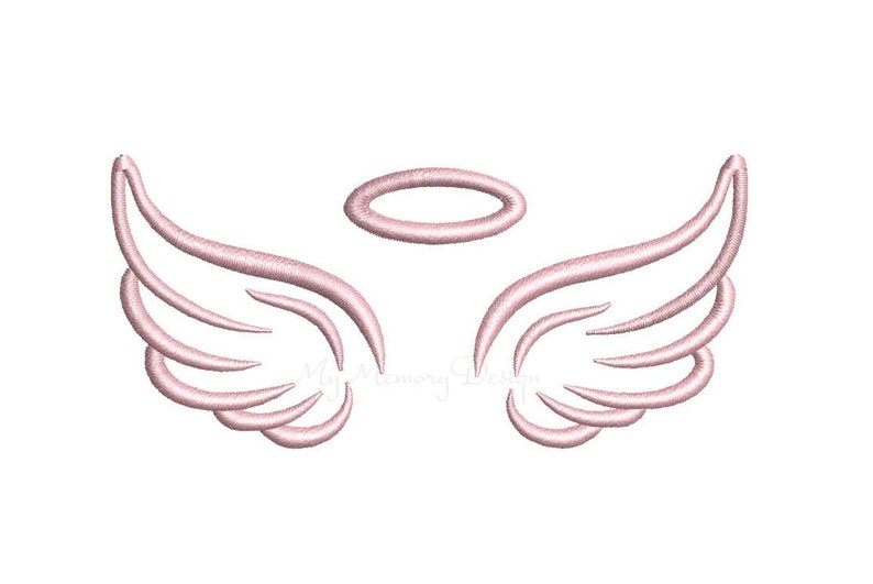 Angel Wings Embroidery Designs, Machine Embroidery Design, Instant download embroidery file, 10 sizes image 5