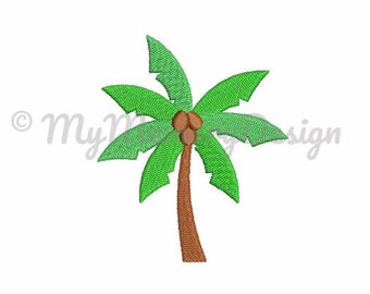 Palm tree embroidery design - Summer embroidery design - Fill stitch embroidery - Machine embroidery  design - INSTANT DOWNLOAD - 6 size