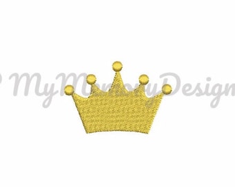 Crown mini fill stitch baby embroidery design pattern file - INSTANT DOWNLOAD - pes - hus - jef - xxx - exp - xxx - dst - vip - vp3 - 4x4