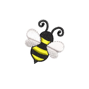 Bee embroidery design - 5 SIZES - mini bee embroidery - INSTANT DOWNLOAD - pes hus jef vip vp3 xxx dst exp embroidery machine files