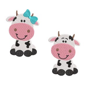 Baby süsse Kuh Stickdatei, Tier Stickdatei, Maschinenstickerei, INSTANT DOWNLOAD, 6 Größen