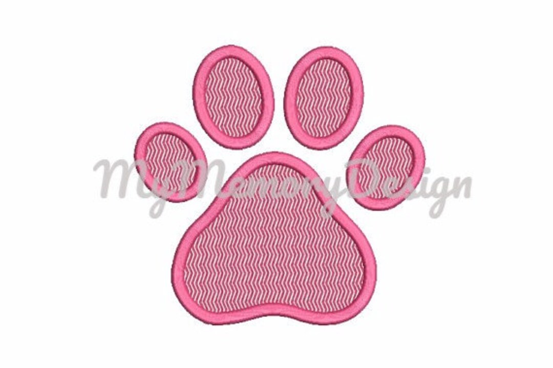 Paw Applique Design Dog Paw Applique Paw Embroidery Design Instant