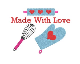 Baking embroidery design , Cooker embroidery design,  Kitchen embroidery design , Machine embroidery design, INSTANT DOWNLOAD , 3 SIZE