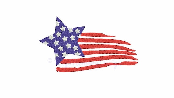 Flag embroidery design - American flag embroidery - 4th of july design - Machine embroidery INSTANT DOWNLOAD pes hus jef vip vp3 xxx dst exp