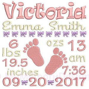 INSTANT DOWNLOAD Baby Girl Fill Stitch Embroidery 6 sizes pes hus jef vip vp3 xxx dst exp Cute Fox  Machine Embroidery Design