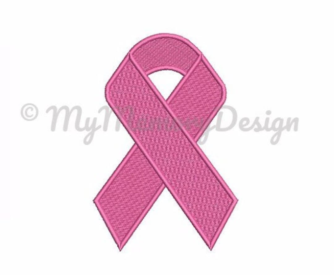 Cancer Ribbon Machine Embroidery Design, Fill Stitch Design, Cancer