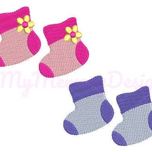 Baby Booties Design - Neugeborene Stickmuster - Stickmaschine digitale Dowload Stickdatei - INSTANT DOWNLOAD