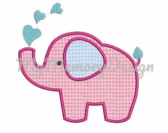 Elephant Applique Design, Baby  Embroidery design, Baby girl, Baby boy, Newborn embroidery, Baby shower embroidery, Machine embroidery file