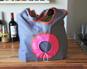 Bolsa de compras plegable Patrón de costura PDF Versión en inglés – 3 variaciones / Tutorial de costura / Manualidades DIY / Descarga instantánea / Regalo de Navidad