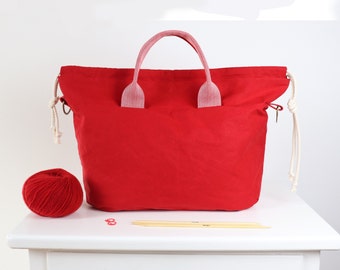Project Bag PDF Sewing Pattern / Sewing Tutorial / Knitting Bag Pattern / 2 Sizes / DIY Craft / Instant Download / English Version