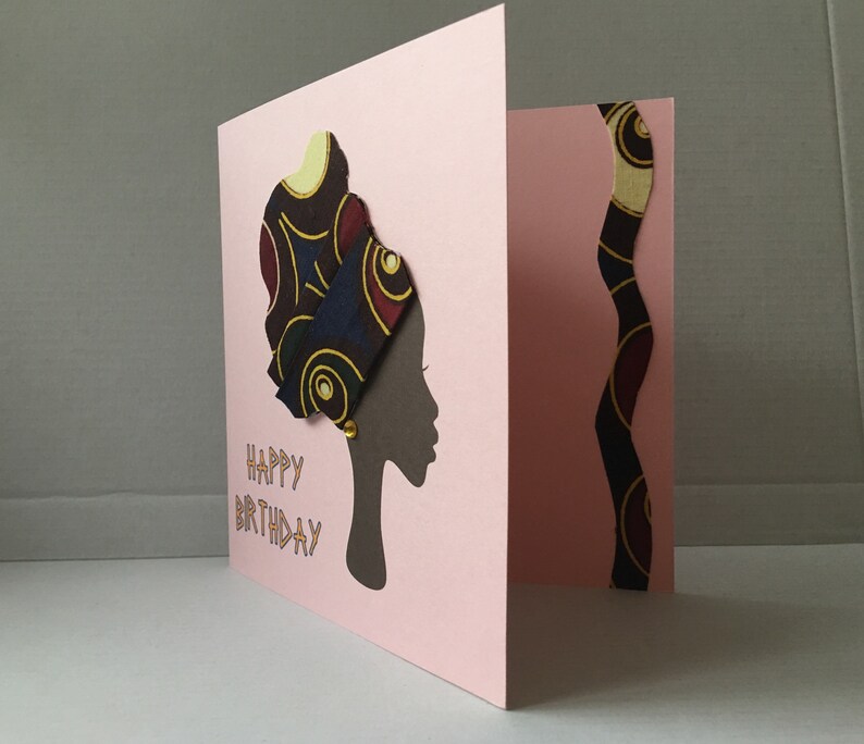 african print blank greeting cards in fabric ethnic card