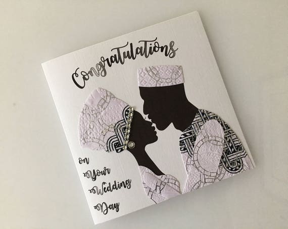Black Wedding Card African Wedding Cards African Fabric Etsy