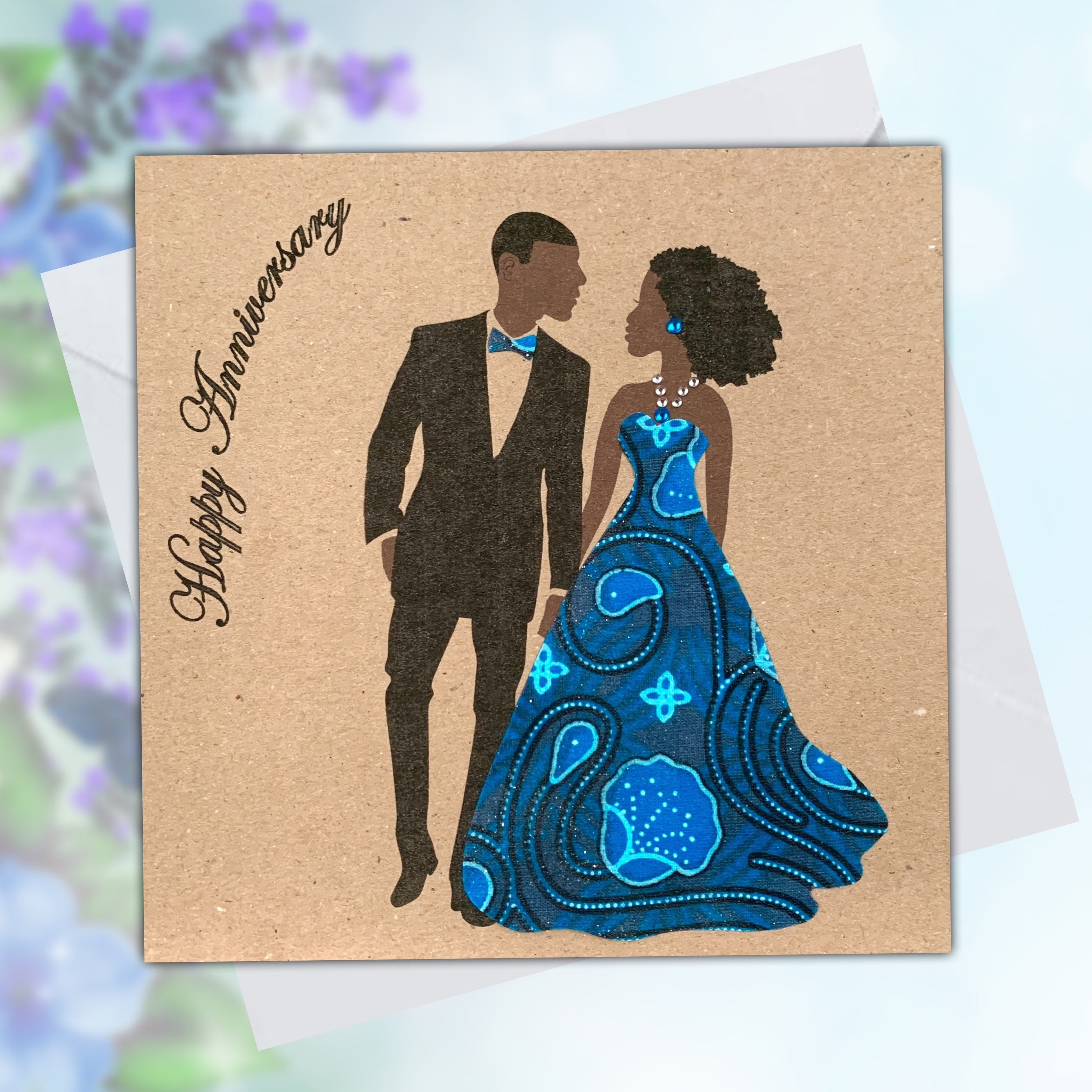 Customisable Anniversary and Occasion Cards for Black picture image