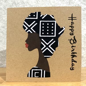 Carte De Femme Africaine Carte Des Cheveux Dafrique Cartes Etsy