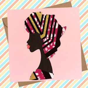 Carte De Femme Africaine Carte Des Cheveux Dafrique Cartes Etsy
