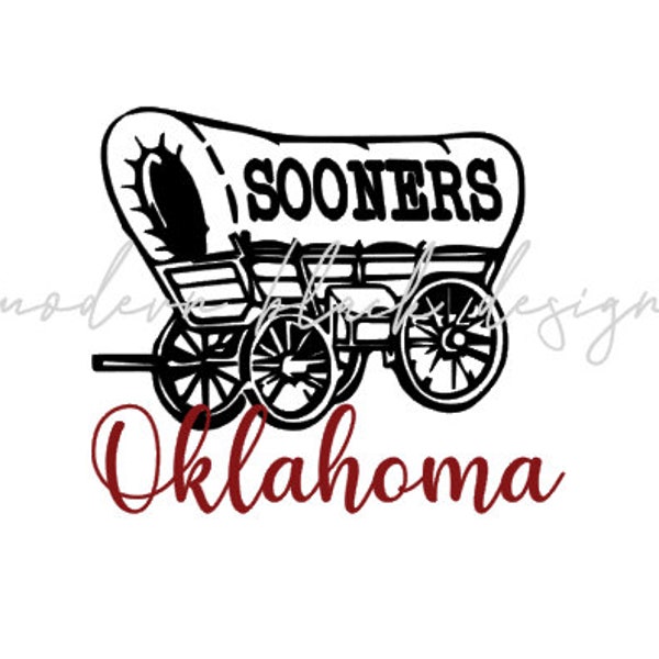 Oklahoma Sooner Wagon .svg Digital Download