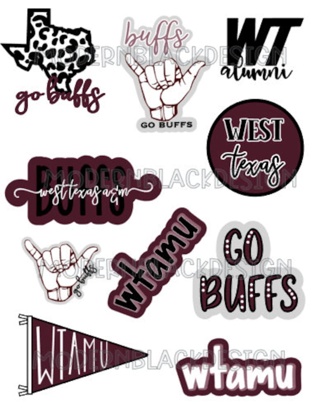WTAMU Digital SVG Downloads Etsy