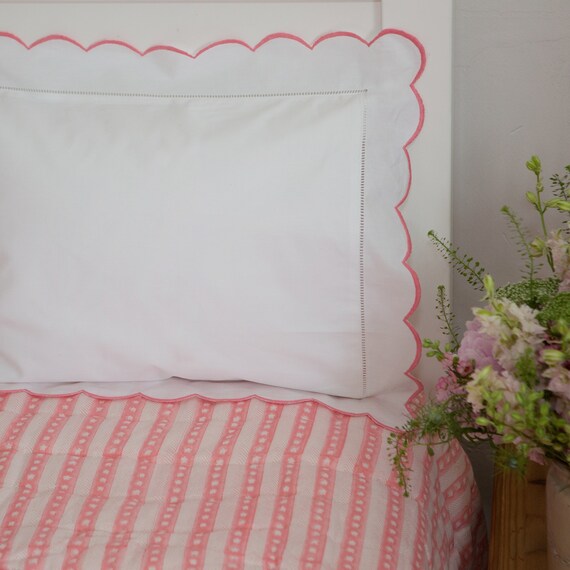 scalloped pillow cases