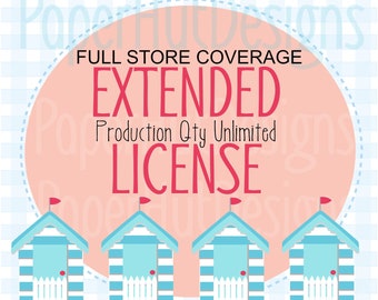 Lifetime No Credit Required Extended Commercial License for all products|Production quantity unlimited|All time license