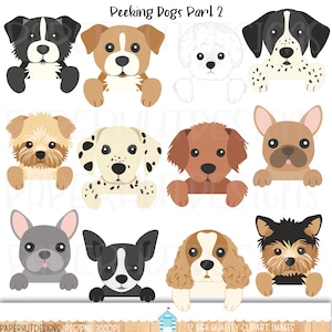 Dogs Look up Part 1 Digital Clip Art for Personal and Dogs Look up Part 1 Digital Clip Art for Personal and
