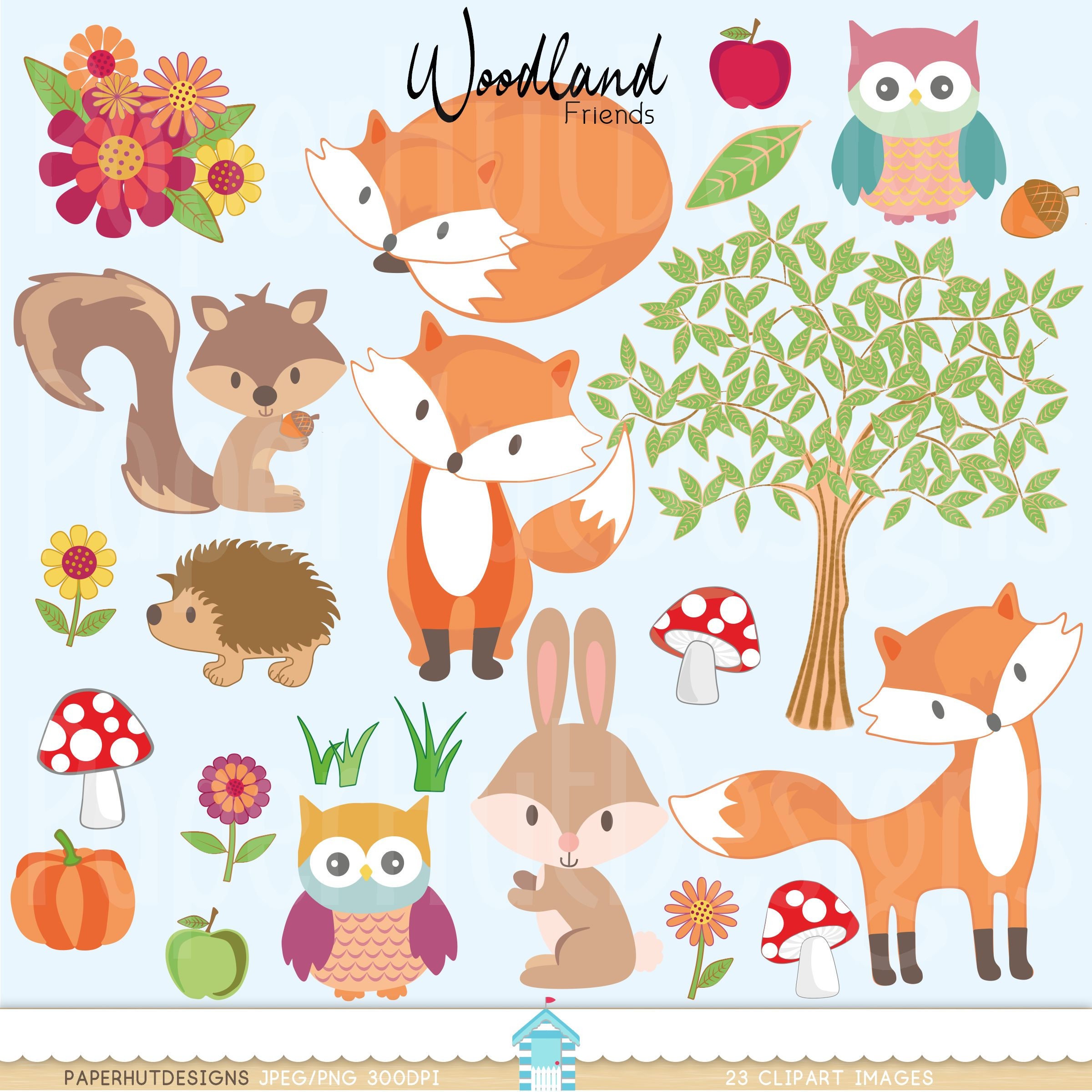 Fall + Winter Stickers Fox Bunny Owl Polar Bear Penguin Deer Acorn 2 Sheets  New