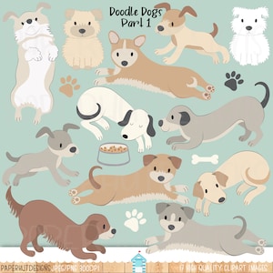Dog Clipart|Dog Clip Art|Doodle Dogs|Dog Illustrations|Puppy Dogs|Digital Dogs|Cute Dogs