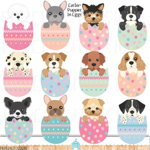 Easter Clipart|Easter Dogs Clipart|Dogs Clip Art|Easter Eggs|Bichon||Chihuahua|Pointer|Bulldog|Retriever|Labrador|Maltese|Spaniel|Collie|