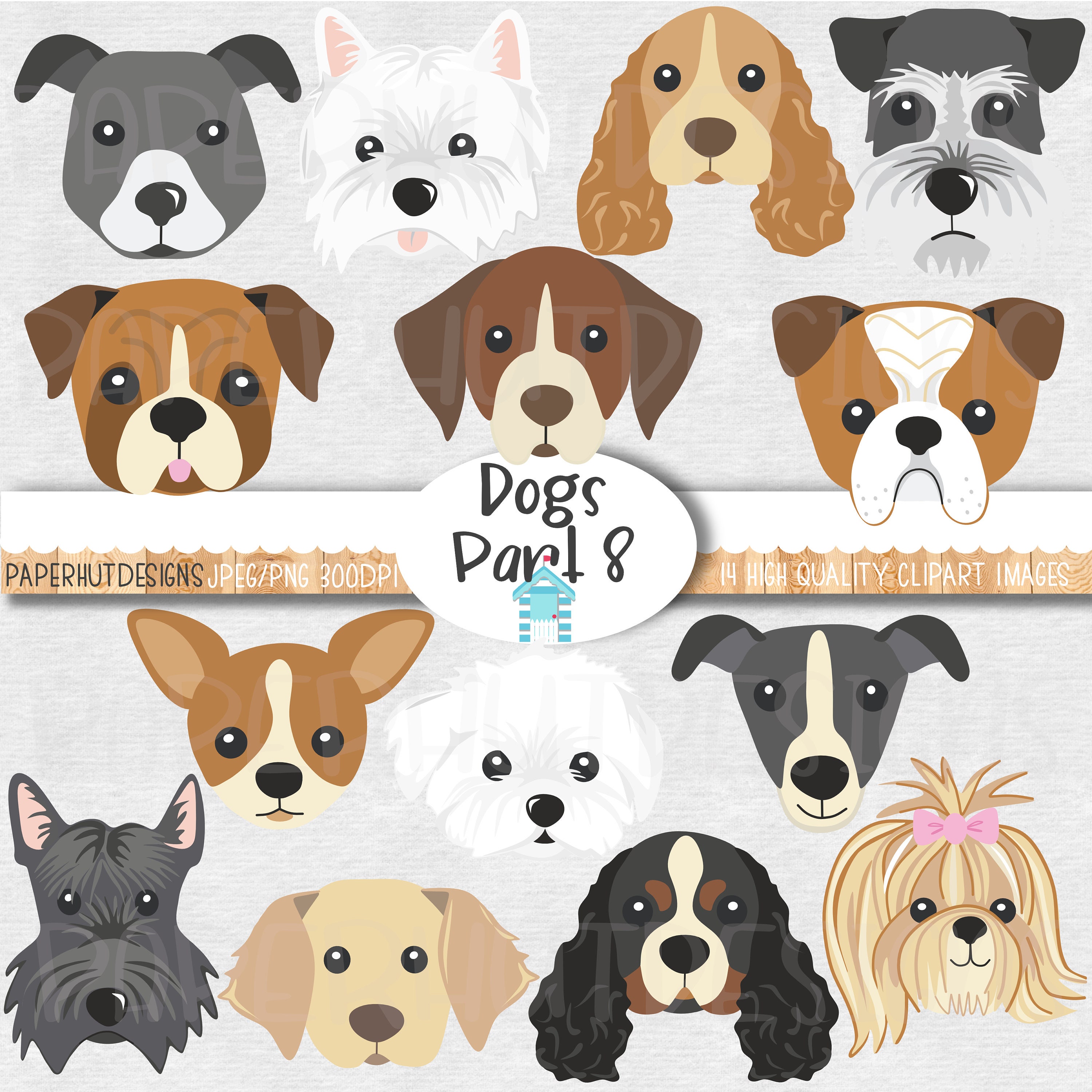 Dog Faces Clipart-cute Puppy Faces Clipart-dog Clip Art-puppy - Etsy