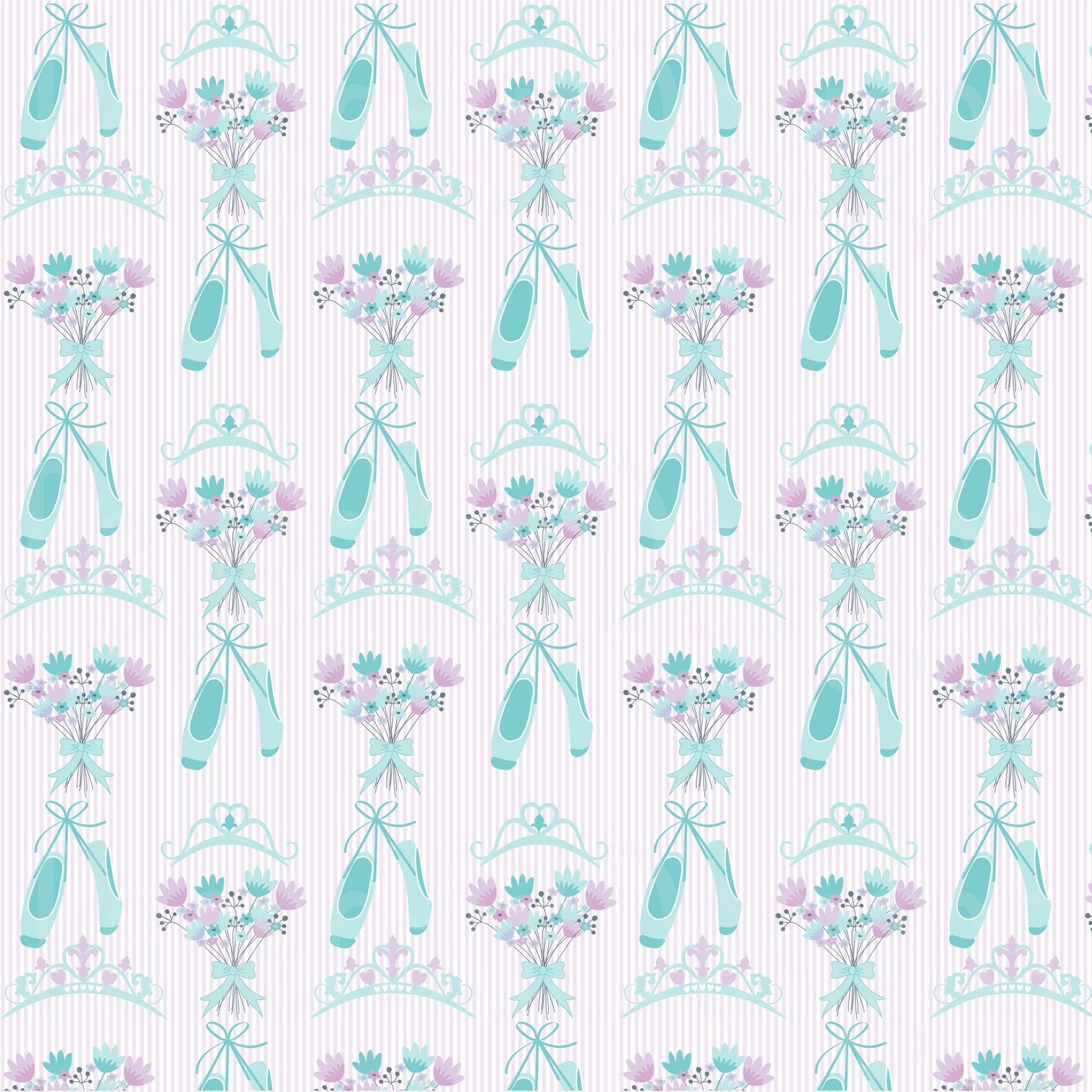 ballerina clipart-ballet clipart-ballerina clip art & digital paper set-lavender-aqua-ballet shoes-flowers-floral-tiara-buy2get1