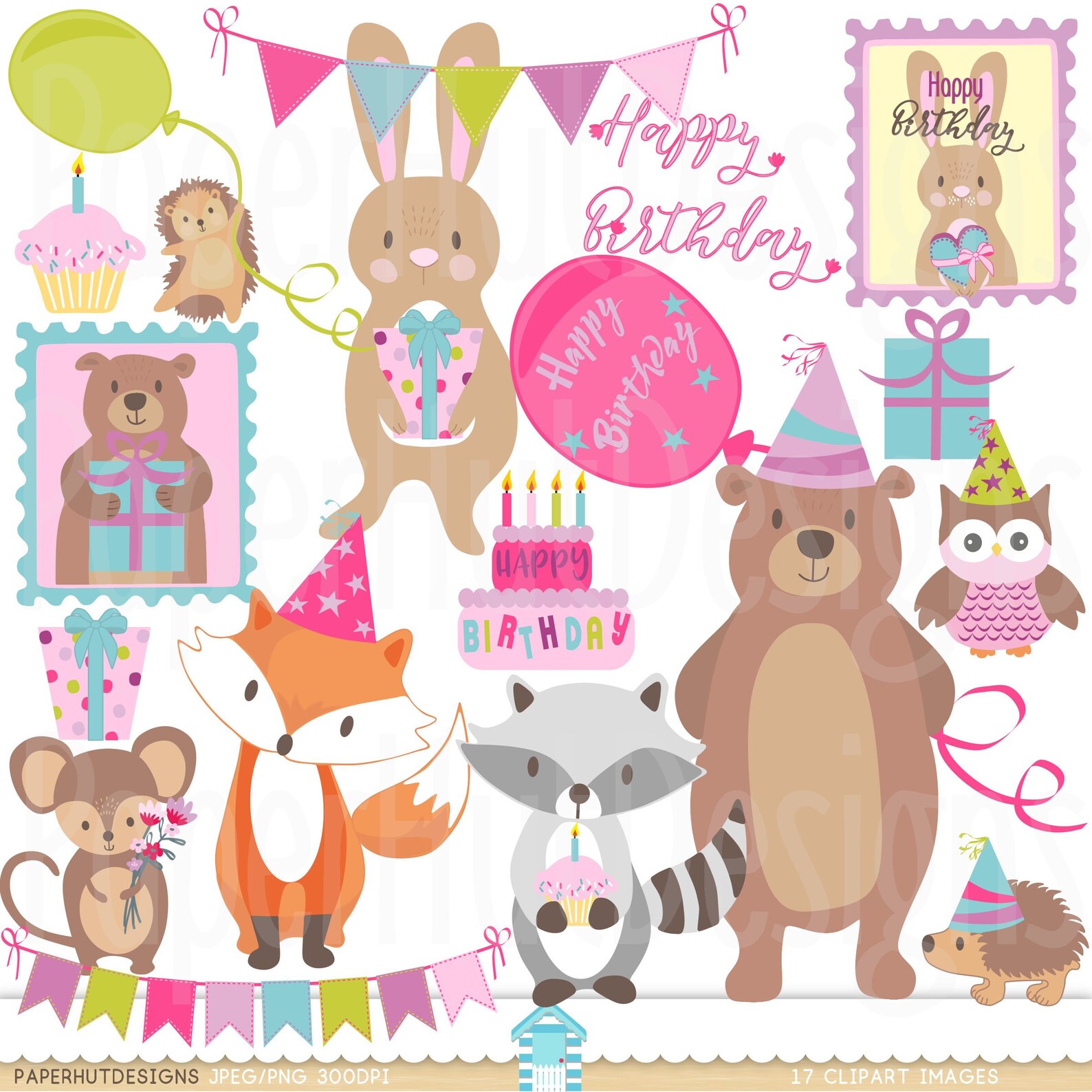 Geburtstag Waldtiere Clipart-Waldtiere Geburtstag Clip - Etsy Österreich