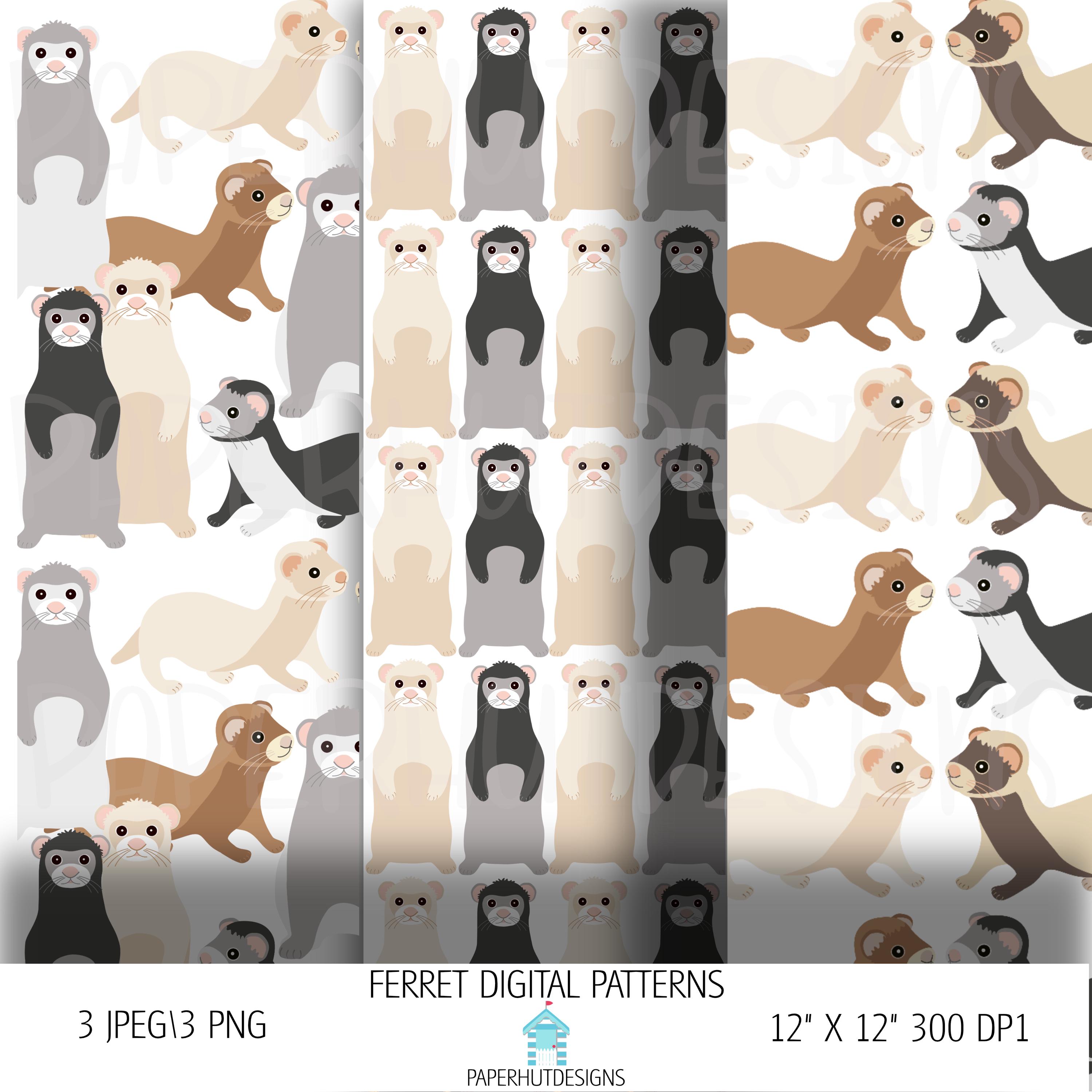 Ferret Pattern Digital Instant Download |digital Ferret Pattern for ...