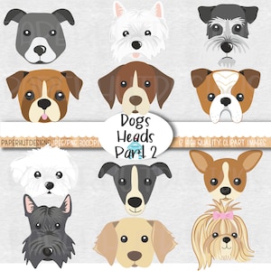 Dog Faces Clipart-Cute Puppy Faces Clipart-Dog Clip Art-Puppy Clipart-Dogs Faces-Dog Digital-Dog images-digital graphics