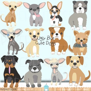 Ugly But Cute Dog Clipart|Dog Clipart|Puppies|Dog Clip Art|Puppies Clip Art|Ugly Dogs Illustrations