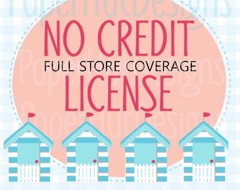 Lifetime No Credit Required Commercial License for all products|All time license|Covers all items in shop