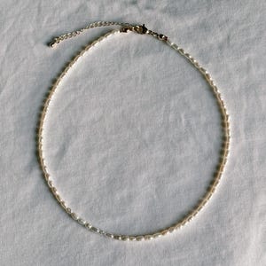 CIELO / Collar de perlas blancas de agua dulce / Collar de perlas