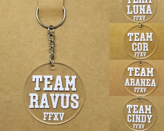 FFXV Team Aranea Ardyn Cindy Cor Luna Ravus keychains