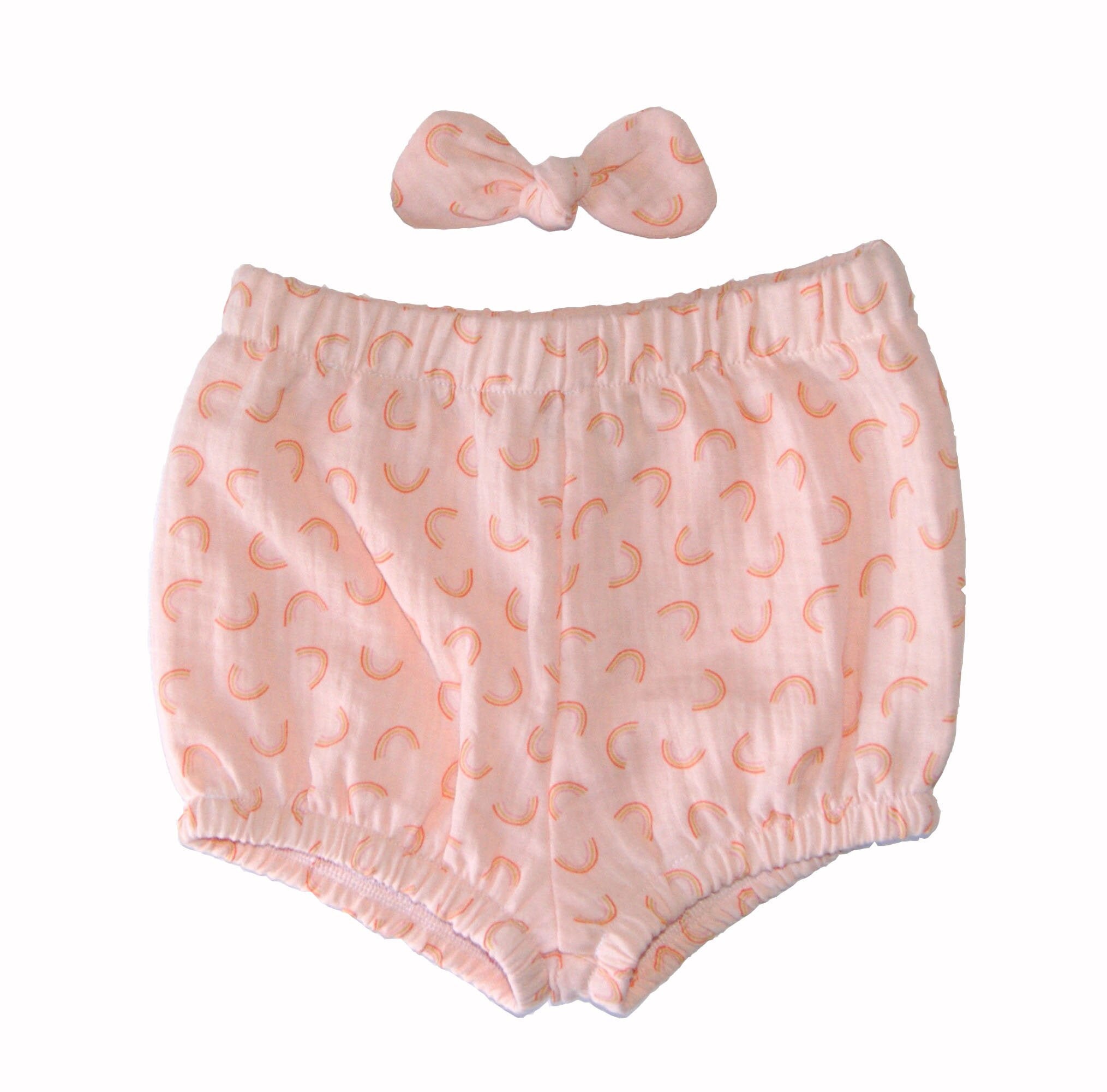 Rainbow bloomers for baby girl and toddler with matching bow Etsy