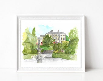 Maryborough Hotel & Spa - Watercolour Wedding Illustration