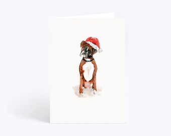 Boxer Dog Christmas Card
