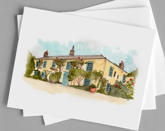 South Farm Wedding Venue - Watercolour Venue Illustration