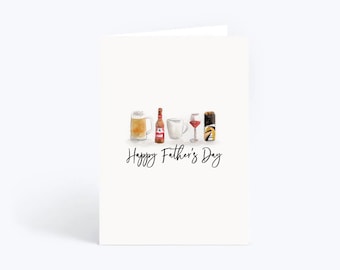 Happy Father's Day Card | Drink Illustrations