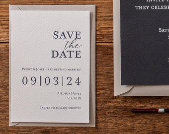 Simple A6 Save The Date