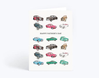 Happy Father's Day Card | Classic Car Illustrations