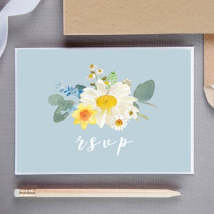 Watercolour Floral Wedding Invite With RSVP image 2