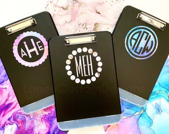 Lily Inspired Monogram Clipboard Case