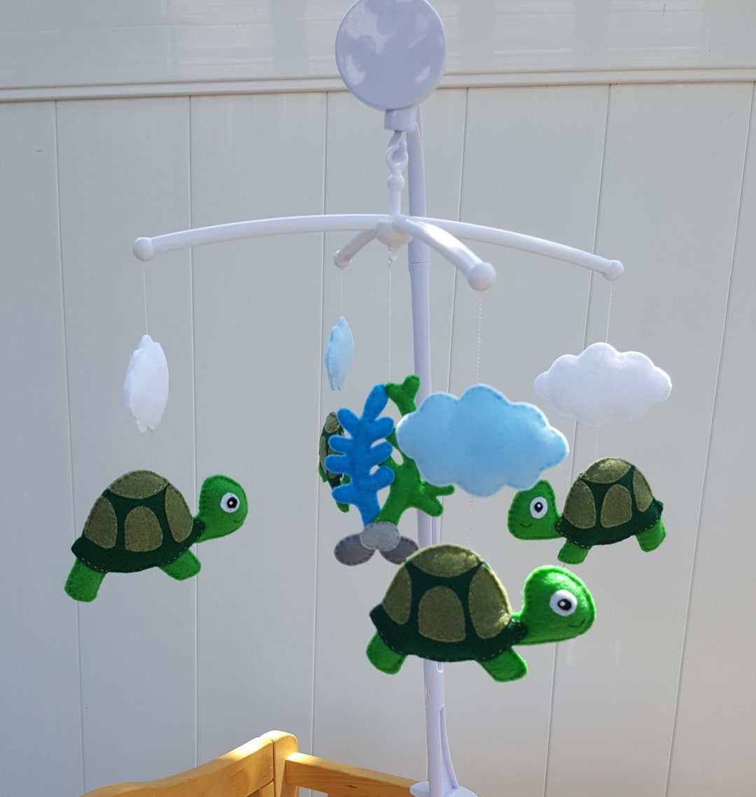 Turtle Baby Mobilegreen Turtle Crib Mobileturtle Nursery Etsy