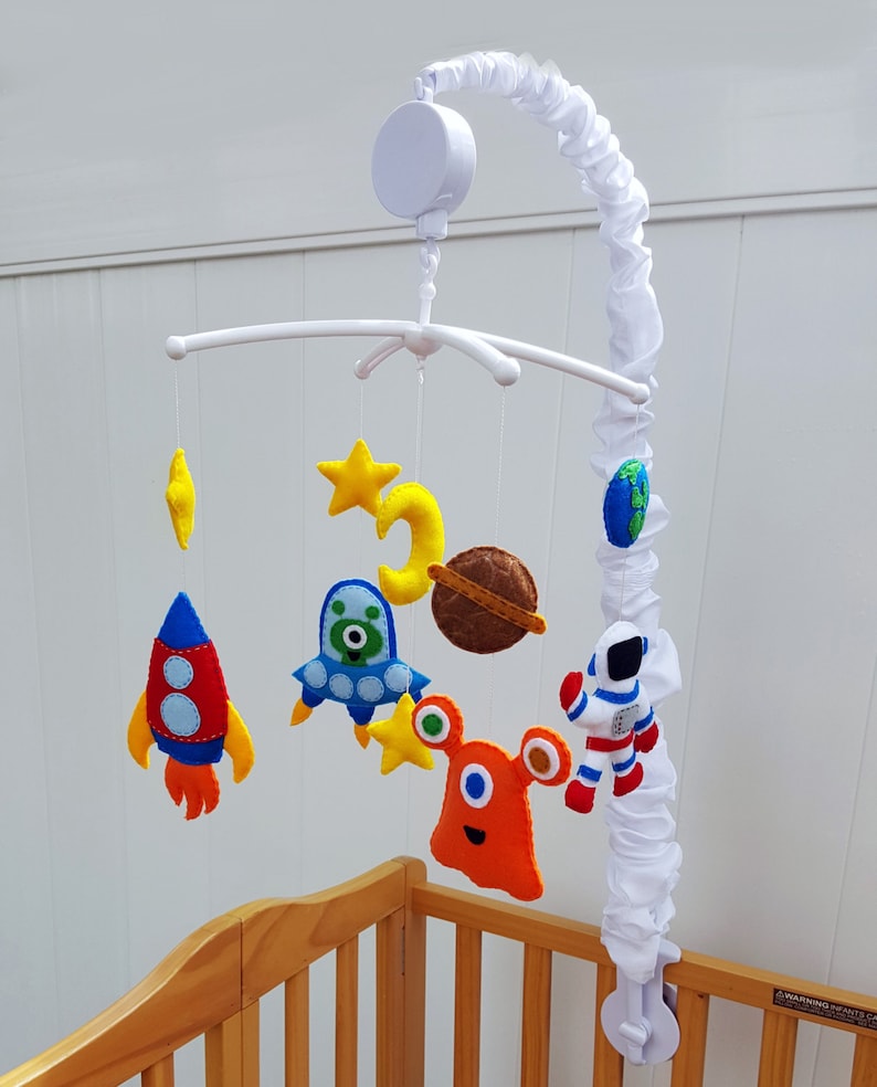 Space Baby Mobilebaby Boy Crib Mobilealien Crib Mobilebaby Etsy