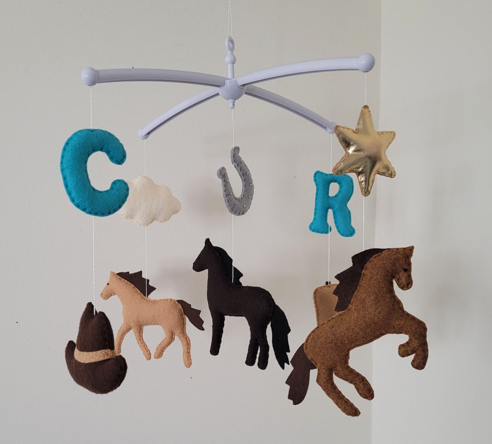 Horse Baby Crib Mobile Western Crib Mobile Horse Ranch Baby Etsy UK